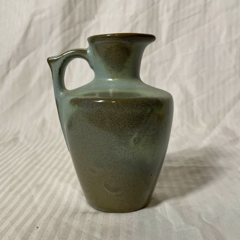 Elegant Ceramic Frankoma Vase/pitcher in Green and Brown